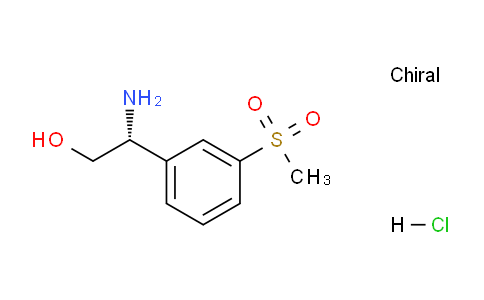 CAS No. 2061996-89-0, (R)-2-Amino-2-(3-(methylsulfonyl)phenyl)ethanol hydrochloride