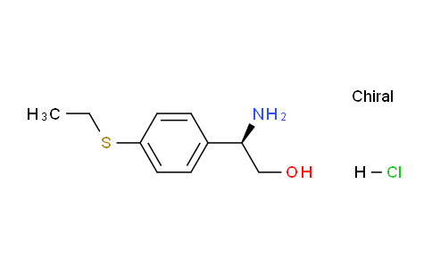 CAS No. 1917356-29-6, (R)-2-Amino-2-(4-(ethylthio)phenyl)ethanol hydrochloride
