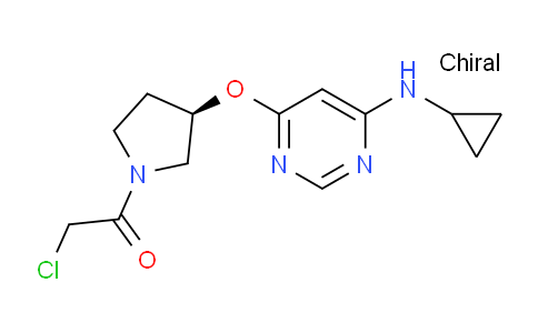 CAS No. 1417789-60-6, (R)-2-Chloro-1-(3-((6-(cyclopropylamino)pyrimidin-4-yl)oxy)pyrrolidin-1-yl)ethanone