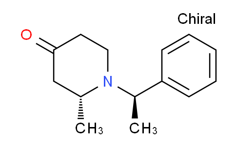 CAS No. 1421254-70-7, (R)-2-Methyl-1-((R)-1-phenylethyl)piperidin-4-one