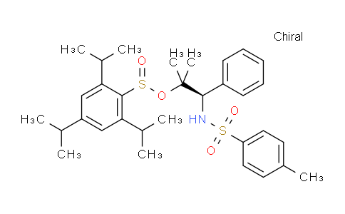 CAS No. 1957130-66-3, (R)-2-Methyl-1-(4-methylphenylsulfonamido)-1-phenylpropan-2-yl 2,4,6-triisopropylbenzenesulfinate