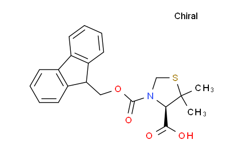 CAS No. 753030-79-4, (R)-3-(((9H-Fluoren-9-yl)methoxy)carbonyl)-5,5-dimethylthiazolidine-4-carboxylic acid