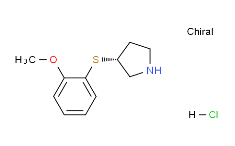 CAS No. 1417789-77-5, (R)-3-((2-Methoxyphenyl)thio)pyrrolidine hydrochloride