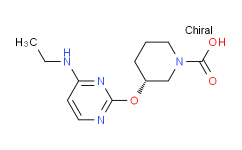 CAS No. 1421020-83-8, (R)-3-((4-(Ethylamino)pyrimidin-2-yl)oxy)piperidine-1-carboxylic acid