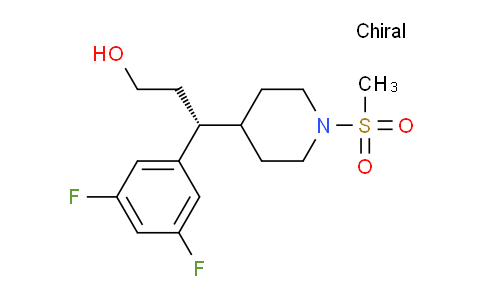 CAS No. 718610-74-3, (R)-3-(3,5-Difluorophenyl)-3-(1-(methylsulfonyl)piperidin-4-yl)propan-1-ol