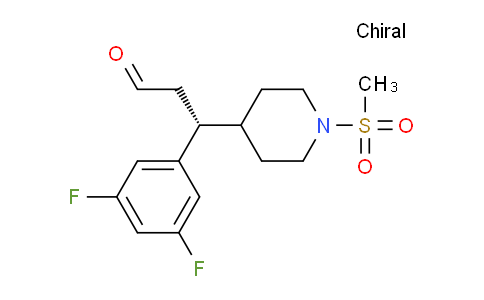 CAS No. 718610-25-4, (R)-3-(3,5-Difluorophenyl)-3-(1-(methylsulfonyl)piperidin-4-yl)propanal