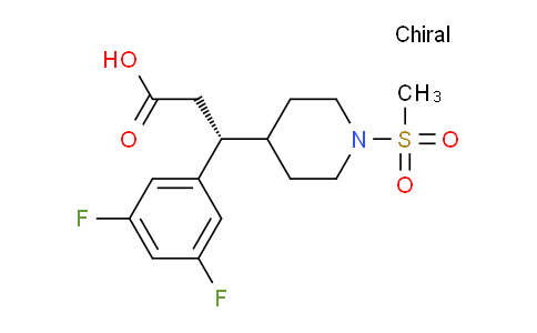 CAS No. 1956435-08-7, (R)-3-(3,5-Difluorophenyl)-3-(1-(methylsulfonyl)piperidin-4-yl)propanoic acid