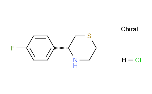 CAS No. 1363408-52-9, (R)-3-(4-Fluorophenyl)thiomorpholine hydrochloride