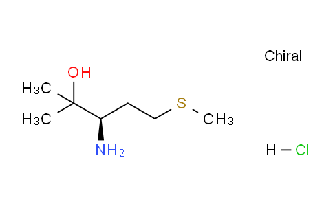 CAS No. 1408229-31-1, (R)-3-Amino-2-methyl-5-(methylthio)pentan-2-ol hydrochloride