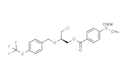 CAS No. 1253202-35-5, (R)-3-Chloro-2-((4-(trifluoromethoxy)benzyl)oxy)propyl 4-methoxybenzoate