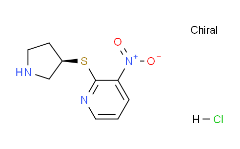 CAS No. 1417789-69-5, (R)-3-Nitro-2-(pyrrolidin-3-ylthio)pyridine hydrochloride
