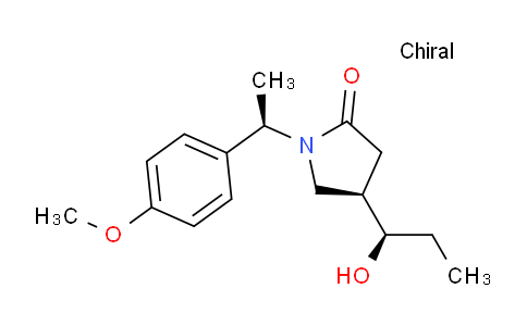 CAS No. 1650544-74-3, (R)-4-((R)-1-Hydroxypropyl)-1-((R)-1-(4-methoxyphenyl)ethyl)pyrrolidin-2-one