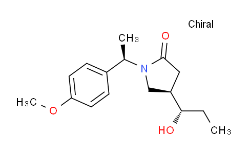 CAS No. 1650544-76-5, (R)-4-((S)-1-Hydroxypropyl)-1-((R)-1-(4-methoxyphenyl)ethyl)pyrrolidin-2-one