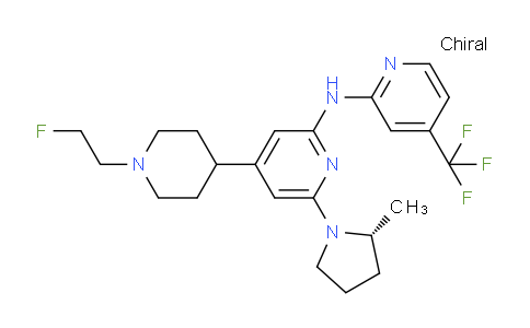CAS No. 1496581-89-5, (R)-4-(1-(2-Fluoroethyl)piperidin-4-yl)-6-(2-methylpyrrolidin-1-yl)-N-(4-(trifluoromethyl)pyridin-2-yl)pyridin-2-amine