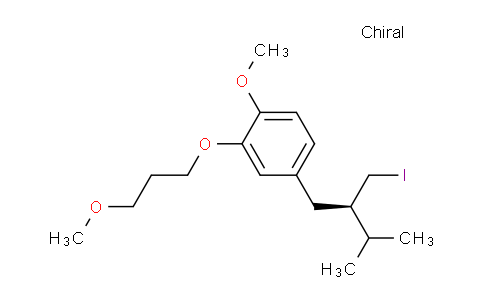 CAS No. 900811-38-3, (R)-4-(2-(Iodomethyl)-3-methylbutyl)-1-methoxy-2-(3-methoxypropoxy)benzene