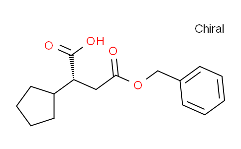 CAS No. 1956437-27-6, (R)-4-(Benzyloxy)-2-cyclopentyl-4-oxobutanoic acid
