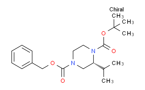 CAS No. 1260617-38-6, (R)-4-Benzyl 1-tert-butyl 2-isopropylpiperazine-1,4-dicarboxylate