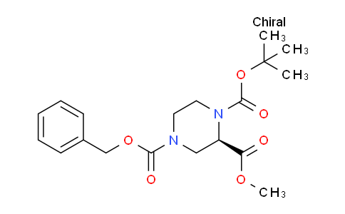 CAS No. 278790-00-4, (R)-4-Benzyl 1-tert-butyl 2-methyl piperazine-1,2,4-tricarboxylate