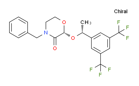 CAS No. 287930-75-0, (R)-4-Benzyl-2-((R)-1-(3,5-bis(trifluoromethyl)phenyl)ethoxy)morpholin-3-one