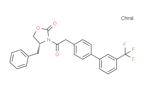 CAS No. 1956435-84-9, (R)-4-Benzyl-3-(2-(3'-(trifluoromethyl)-[1,1'-biphenyl]-4-yl)acetyl)oxazolidin-2-one