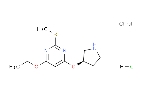 CAS No. 1353995-17-1, (R)-4-Ethoxy-2-(methylthio)-6-(pyrrolidin-3-yloxy)pyrimidine hydrochloride