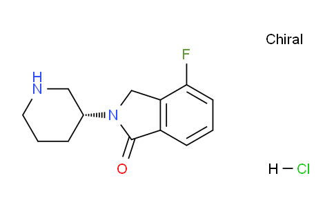 CAS No. 1786939-33-0, (R)-4-Fluoro-2-(piperidin-3-yl)isoindolin-1-one hydrochloride