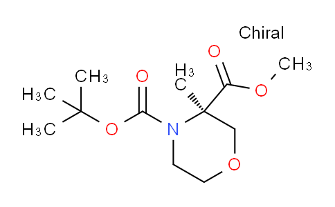 CAS No. 1956437-89-0, (R)-4-tert-Butyl 3-methyl 3-methylmorpholine-3,4-dicarboxylate