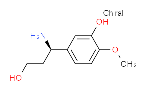 CAS No. 1212821-13-0, (R)-5-(1-Amino-3-hydroxypropyl)-2-methoxyphenol