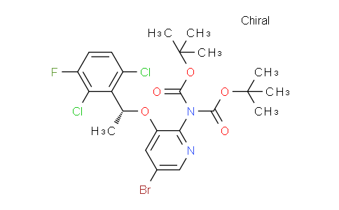 CAS No. 877399-47-8, (R)-5-Bromo-N,N-bis-(tert-butoxycarbonyl)-3-(1-(2,6-dichloro-3-fluorophenyl)ethoxy)pyridin-2-amine