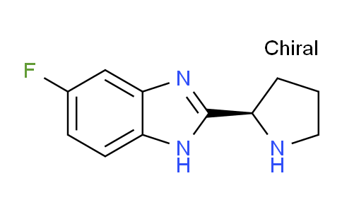 CAS No. 1311255-18-1, (R)-5-Fluoro-2-(pyrrolidin-2-yl)-1H-benzo[d]imidazole