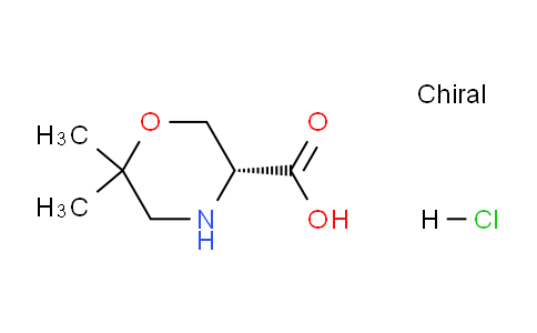 CAS No. 1313277-22-3, (R)-6,6-Dimethylmorpholine-3-carboxylic acid hydrochloride