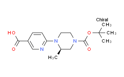 CAS No. 1359658-38-0, (R)-6-(4-(tert-Butoxycarbonyl)-2-methylpiperazin-1-yl)nicotinic acid