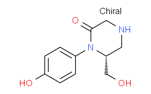 CAS No. 1217608-77-9, (R)-6-(Hydroxymethyl)-1-(4-hydroxyphenyl)piperazin-2-one