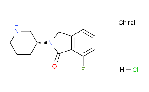 CAS No. 1786991-39-6, (R)-7-Fluoro-2-(piperidin-3-yl)isoindolin-1-one hydrochloride