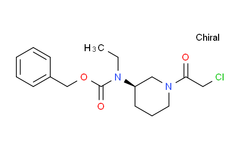 CAS No. 1353993-46-0, (R)-Benzyl (1-(2-chloroacetyl)piperidin-3-yl)(ethyl)carbamate