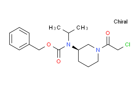 CAS No. 1354000-63-7, (R)-Benzyl (1-(2-chloroacetyl)piperidin-3-yl)(isopropyl)carbamate