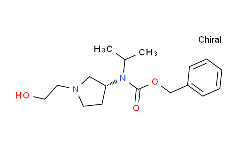 CAS No. 1354019-53-6, (R)-Benzyl (1-(2-hydroxyethyl)pyrrolidin-3-yl)(isopropyl)carbamate