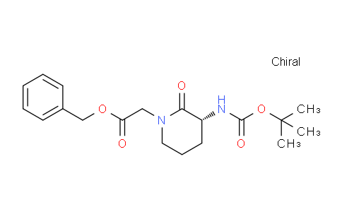 CAS No. 1256385-95-1, (R)-Benzyl 2-(3-((tert-butoxycarbonyl)amino)-2-oxopiperidin-1-yl)acetate