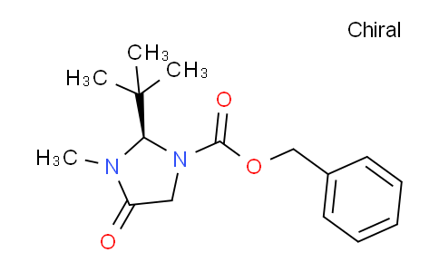 CAS No. 119906-46-6, (R)-Benzyl 2-(tert-butyl)-3-methyl-4-oxoimidazolidine-1-carboxylate