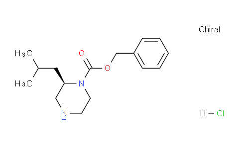CAS No. 1217844-65-9, (R)-Benzyl 2-isobutylpiperazine-1-carboxylate hydrochloride