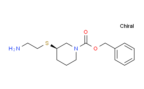 CAS No. 1354010-33-5, (R)-Benzyl 3-((2-aminoethyl)thio)piperidine-1-carboxylate