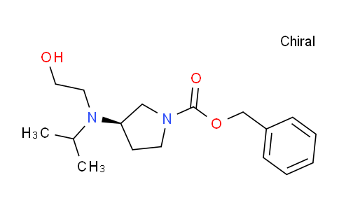 CAS No. 1353992-71-8, (R)-Benzyl 3-((2-hydroxyethyl)(isopropyl)amino)pyrrolidine-1-carboxylate