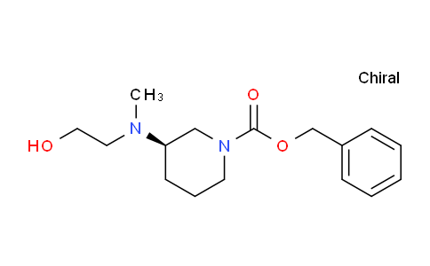 CAS No. 1354011-33-8, (R)-Benzyl 3-((2-hydroxyethyl)(methyl)amino)piperidine-1-carboxylate