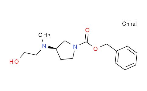 CAS No. 917357-85-8, (R)-Benzyl 3-((2-hydroxyethyl)(methyl)amino)pyrrolidine-1-carboxylate