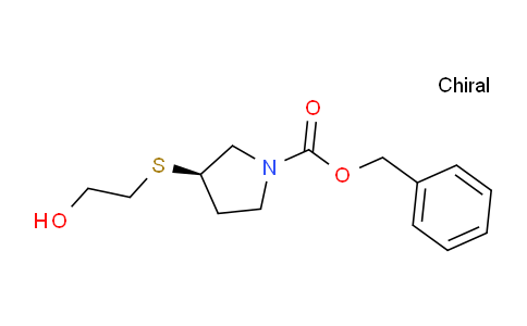 CAS No. 1354002-51-9, (R)-Benzyl 3-((2-hydroxyethyl)thio)pyrrolidine-1-carboxylate