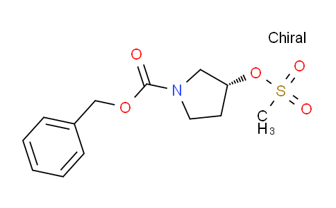 CAS No. 122536-68-9, (R)-Benzyl 3-((methylsulfonyl)oxy)pyrrolidine-1-carboxylate