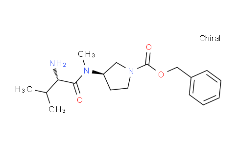 CAS No. 1401667-12-6, (R)-Benzyl 3-((S)-2-amino-N,3-dimethylbutanamido)pyrrolidine-1-carboxylate