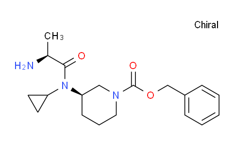 CAS No. 1401668-04-9, (R)-Benzyl 3-((S)-2-amino-N-cyclopropylpropanamido)piperidine-1-carboxylate