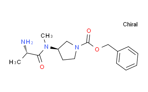 CAS No. 1401664-98-9, (R)-Benzyl 3-((S)-2-amino-N-methylpropanamido)pyrrolidine-1-carboxylate