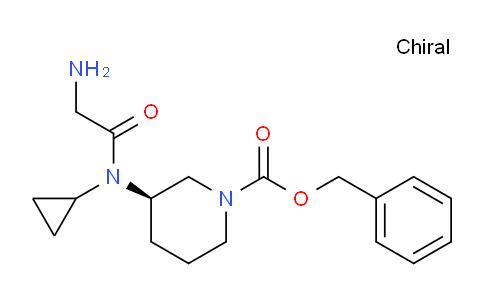 CAS No. 1354010-76-6, (R)-Benzyl 3-(2-amino-N-cyclopropylacetamido)piperidine-1-carboxylate